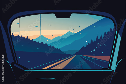car in the mountains