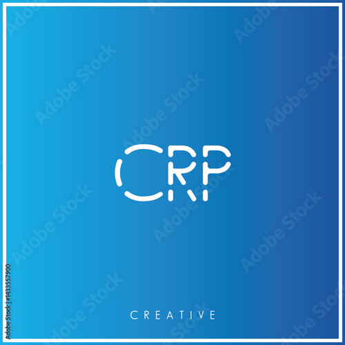 CRP Creative Minimal monogram and logo. Elegant leaves. Modern design. Premium Vector latter logo design. Creative Logo. Vector Illustration logo. letters Logo. Brand Identity Logo. Company Logo.