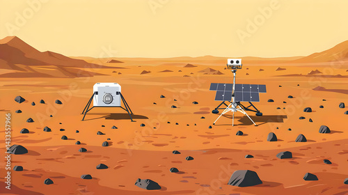 Mars Rover Landing Site Pixel Art