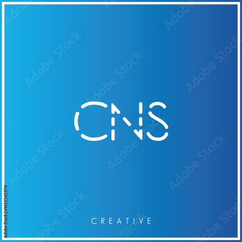 CNS Creative Minimal monogram and logo. Elegant leaves. Modern design. Premium Vector latter logo design. Creative Logo. Vector Illustration logo. letters Logo. Brand Identity Logo. Company Logo.