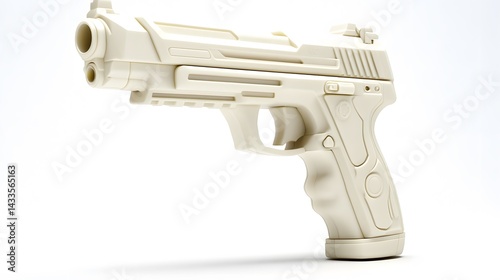 Obraz na płótnie White Pistol with Studio Shot. (4) w salonie