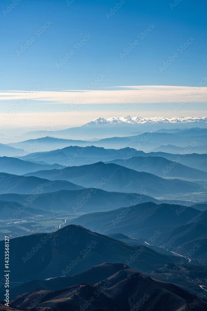 mountains with a few clouds in the distance and a blue sky mountains with a few clouds in the distance and a blue sky