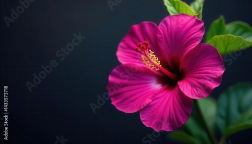 Single hibiscus, deep purple hue, striking detail , vivid, flower photography