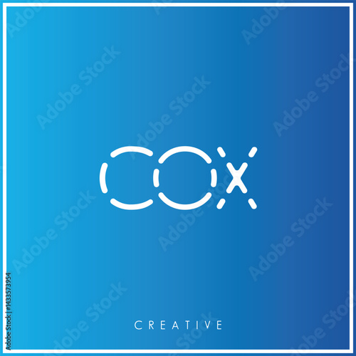 COX Creative Minimal monogram and logo. Elegant leaves. Modern design. Premium Vector latter logo design. Creative Logo. Vector Illustration logo. letters Logo. Brand Identity Logo. Company Logo.