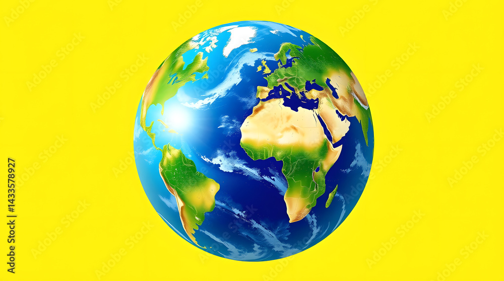 Fototapeta premium Protecting Our Planet A Vibrant Earth Day Illustration