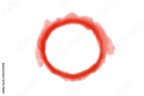 Obraz na płótnie Red Abstract Circle Shape Illustration on Transparent Background w salonie
