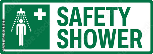 emergency and first aid safety signs v2 uppercase text_safety shower_landscape size 1/2 a4,a3,a2,a1	
