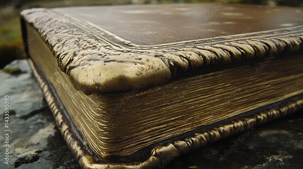 Antique Book with Gold Gilt, and Close Up. Antique Book with Gold Gilt, and Close Up.