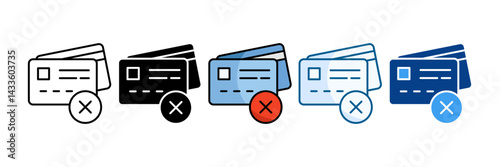 Payment Failed Icon Set Multiple Style Collection