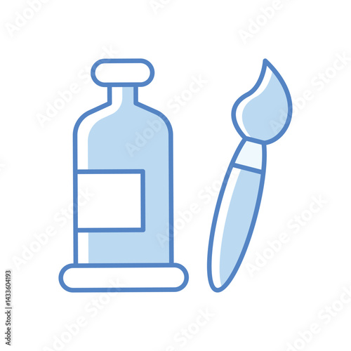 Acrylic Paint Icon vector stock illustration