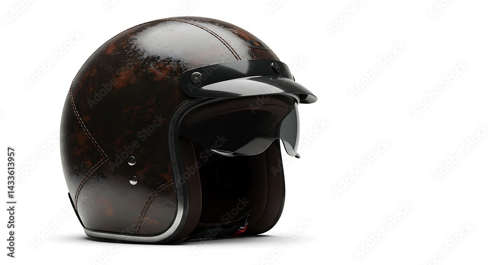 Fototapeta premium Motorcycle helmet, on a white background