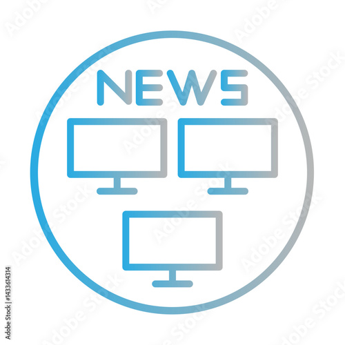 TV Newsroom Icon Design