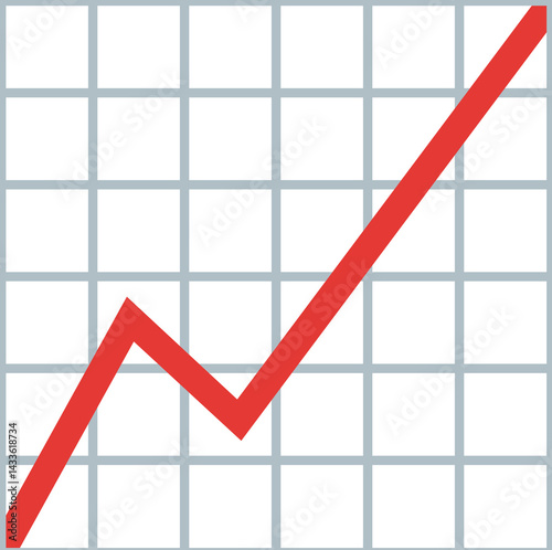 Increasing Chart Emoji,Upward Trend Graph