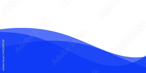 Blue footer separator, modern divider shape vector illustration