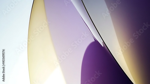 Abstract Purple Gold Curves.