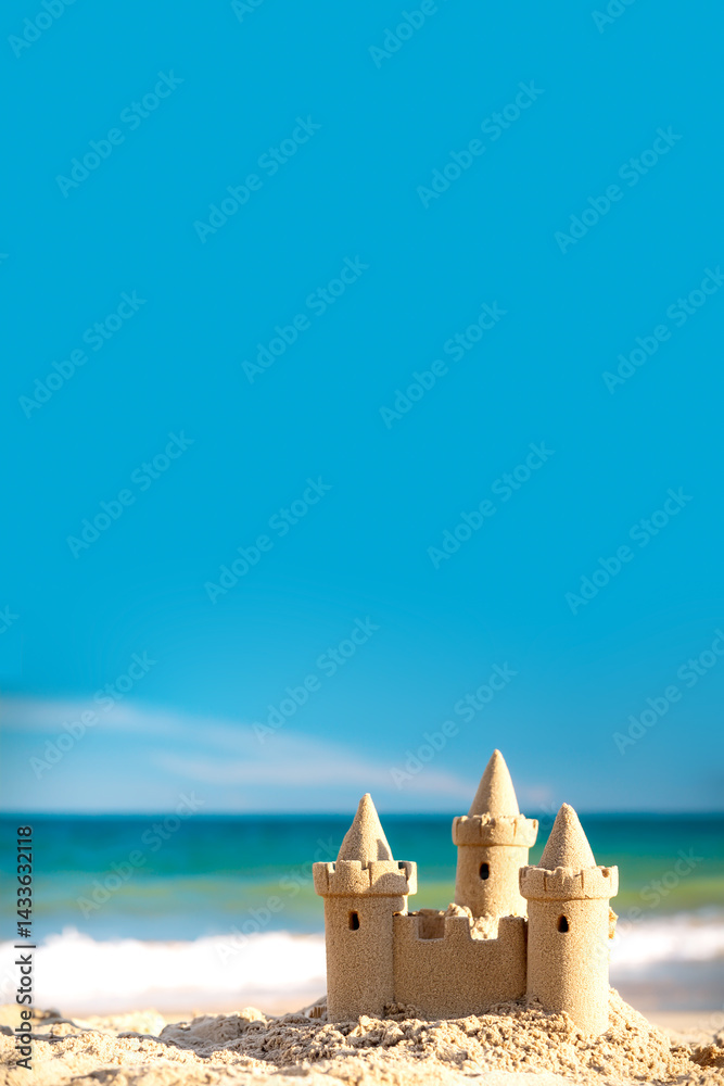 Sandburg am Strand