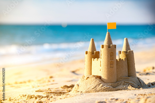 Obraz na płótnie Sandburg am Strand w salonie