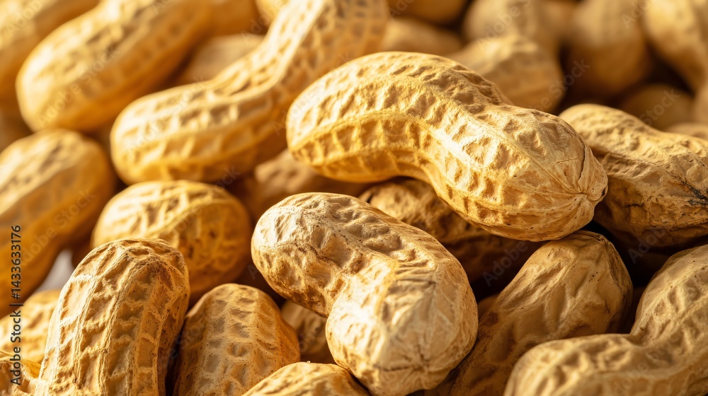 Organic Peanuts in Shell Heap on White Background for Nutritious Food Concept Organic Peanuts in Shell Heap on White Background for Nutritious Food Concept