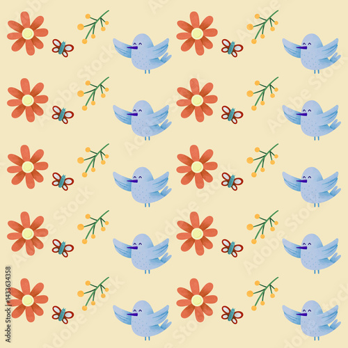 Wallpaper Mural Yellow Kids Print Seamless Design Torontodigital.ca
