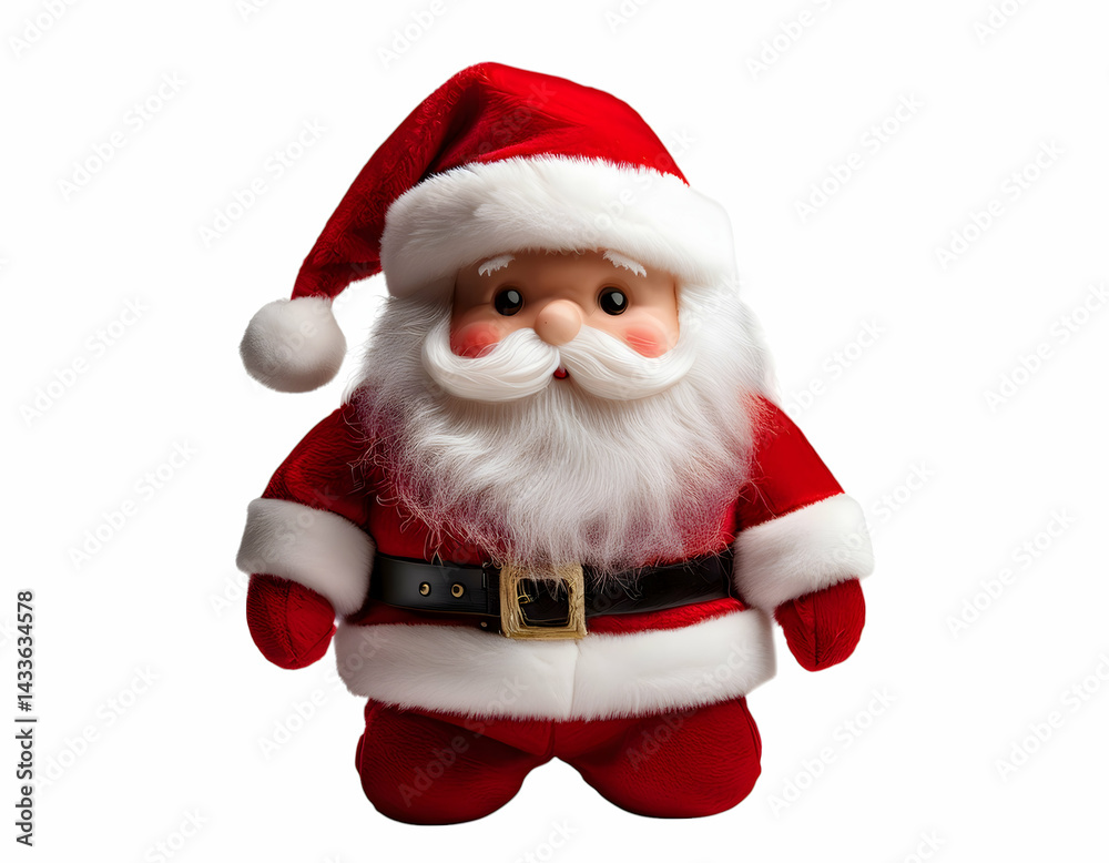 Santa Claus Statue: A charming studio shot of a jovial Santa Claus figurine in a cozy red suit and cap, evoking the spirit of Christmas and holiday cheer. Santa Claus Statue: A charming studio shot of a jovial Santa Claus figurine in a cozy red suit and cap, evoking the spirit of Christmas and holiday cheer.