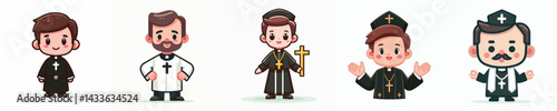 vector of a priest.