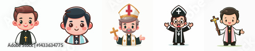 vector of a priest.