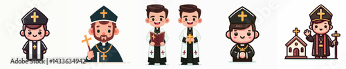 vector of a priest.
