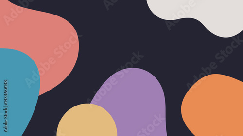 Wallpaper Mural Abstract organic shapes background in pastel colors, simple vector design for presentation or web design projects. Torontodigital.ca