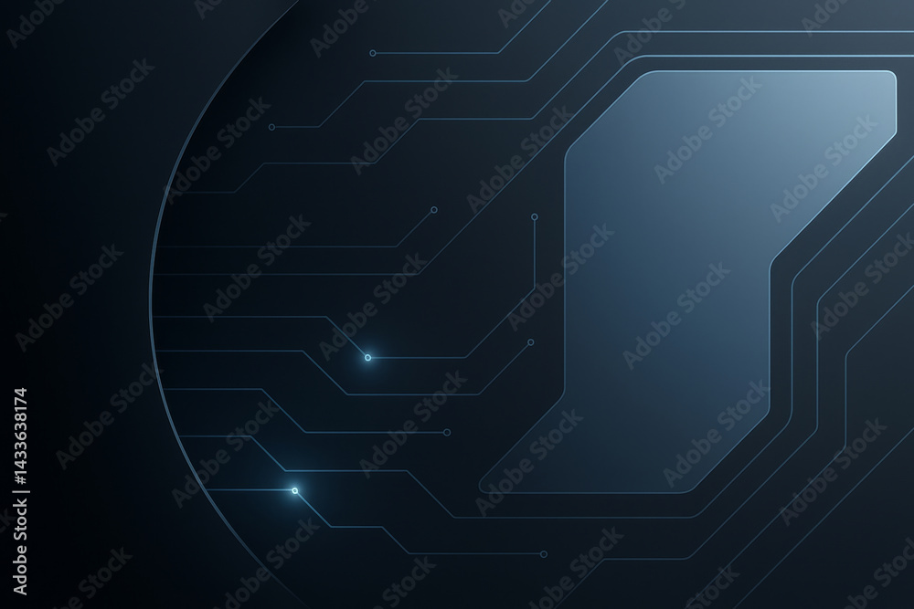 sleek, minimalist futuristic technology background featuring abstract circuit patterns and glowing elements. This design evokes sense of innovation and modernity, perfect for tech related projects sleek, minimalist futuristic technology background featuring abstract circuit patterns and glowing elements. This design evokes sense of innovation and modernity, perfect for tech related projects