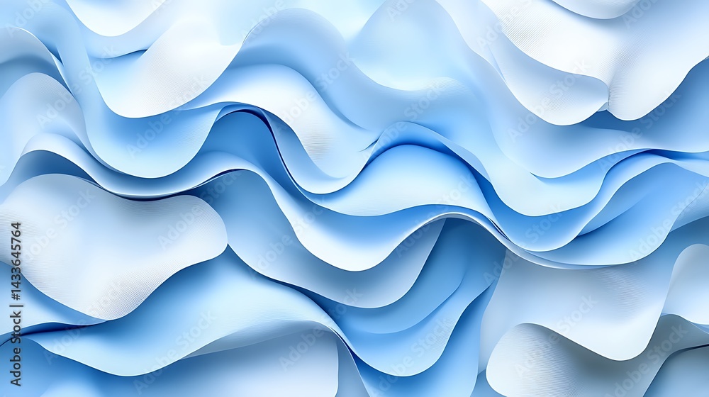 Fototapeta premium Abstract Blue Wave Pattern Background.