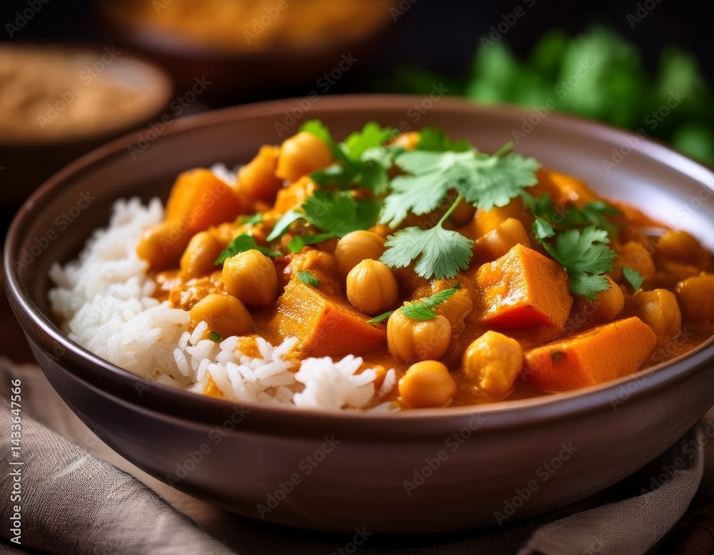 veganes Süßkartoffel-Kichererbsen-Curry veganes Süßkartoffel-Kichererbsen-Curry