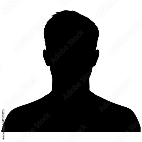 Silhouette of a person in vector style with a plain background
