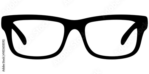 Simple black vector glasses design suitable for modern graphic projects