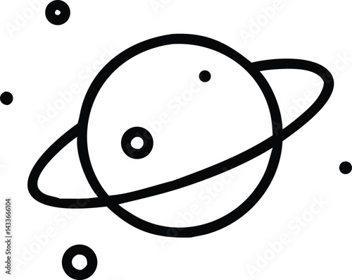 saturn planet minimalist space exploration