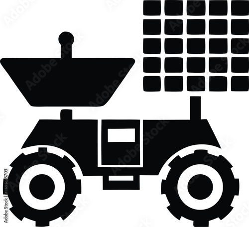 Mars Rover Glyph Icon