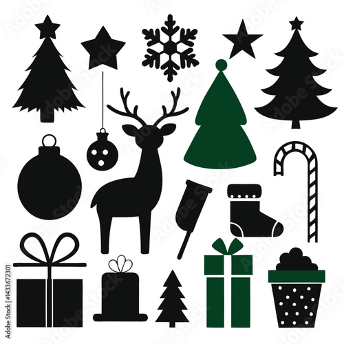 christmas icon set