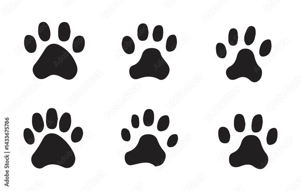 Paw print icon. pet paw print dog cat icon, vector illustration Eps 10 Paw print icon. pet paw print dog cat icon, vector illustration Eps 10