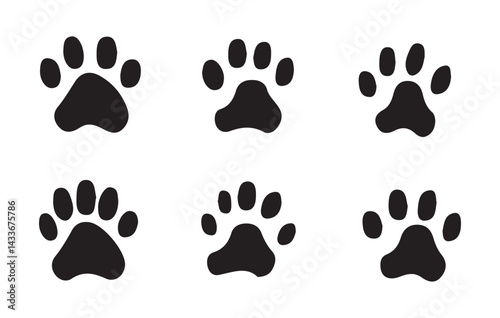 Paw print icon. pet paw print dog cat icon, vector illustration Eps 10