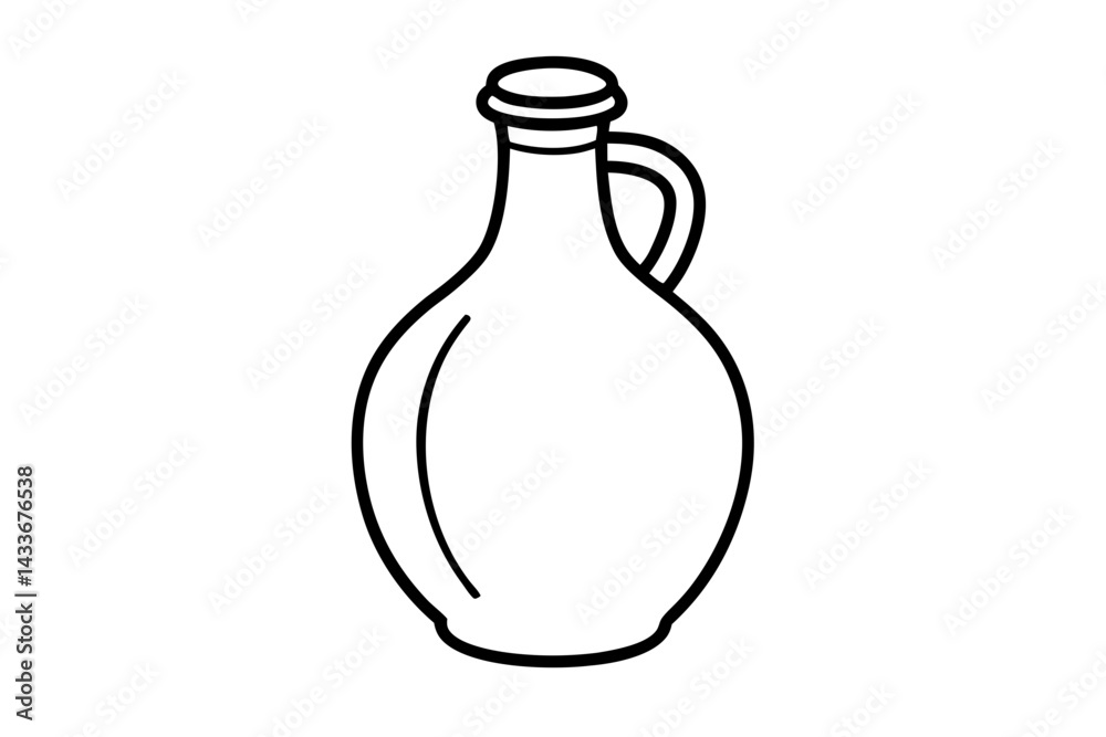 Moonshine Jug Line Art Vector Illustration Moonshine Jug Line Art Vector Illustration