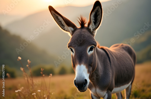 donkey wildlife landscape high resolution photo scenery
