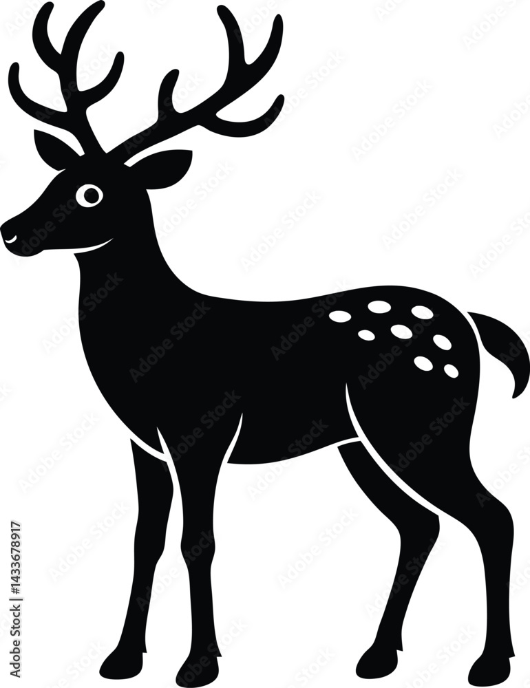 Fototapeta premium deer silhouette vector illustration