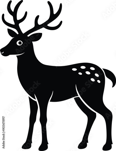 deer silhouette vector illustration