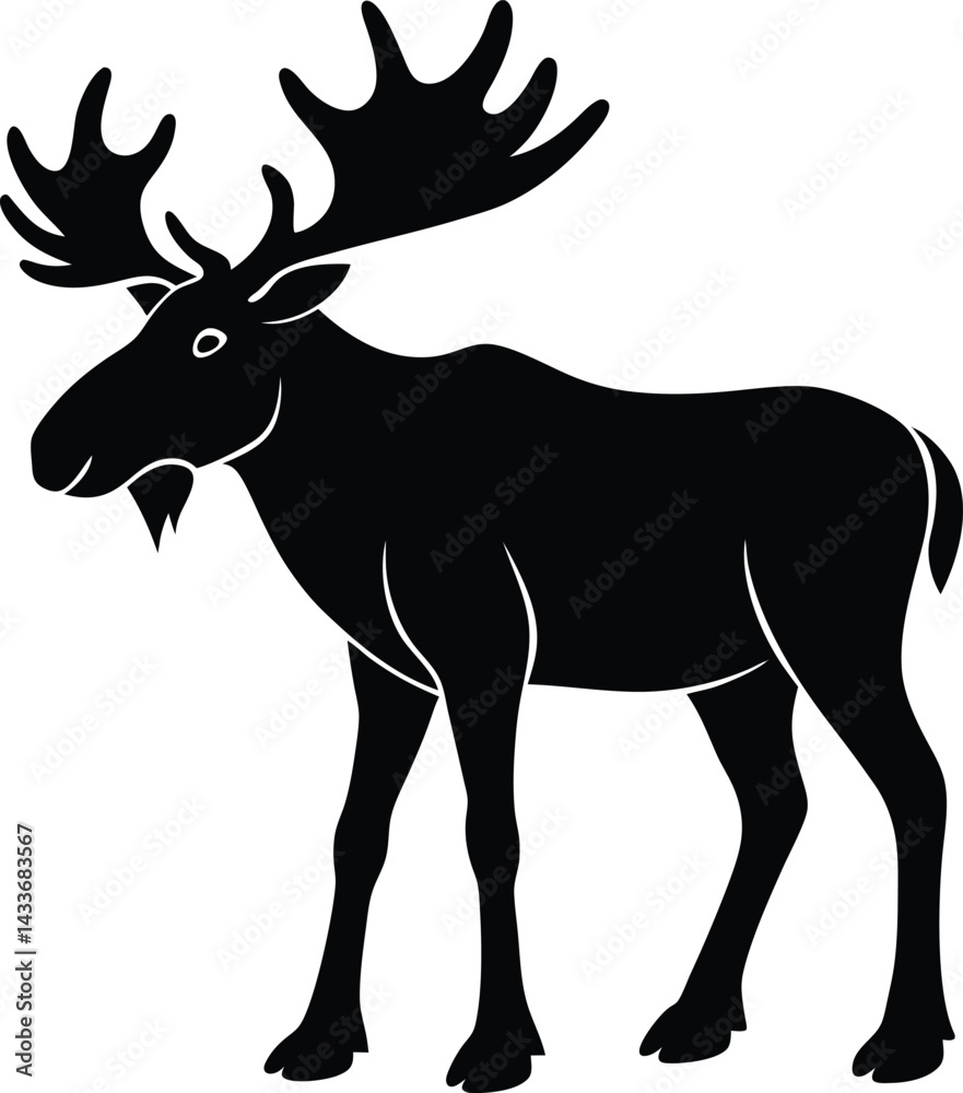 Obraz premium deer silhouette vector