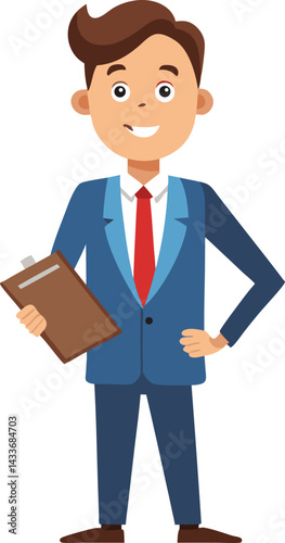 Manager with clipboard