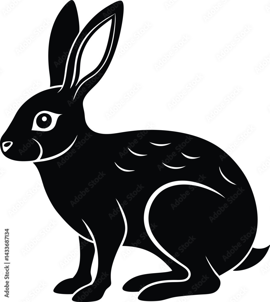 Obraz premium vector illustration of a rabbit
