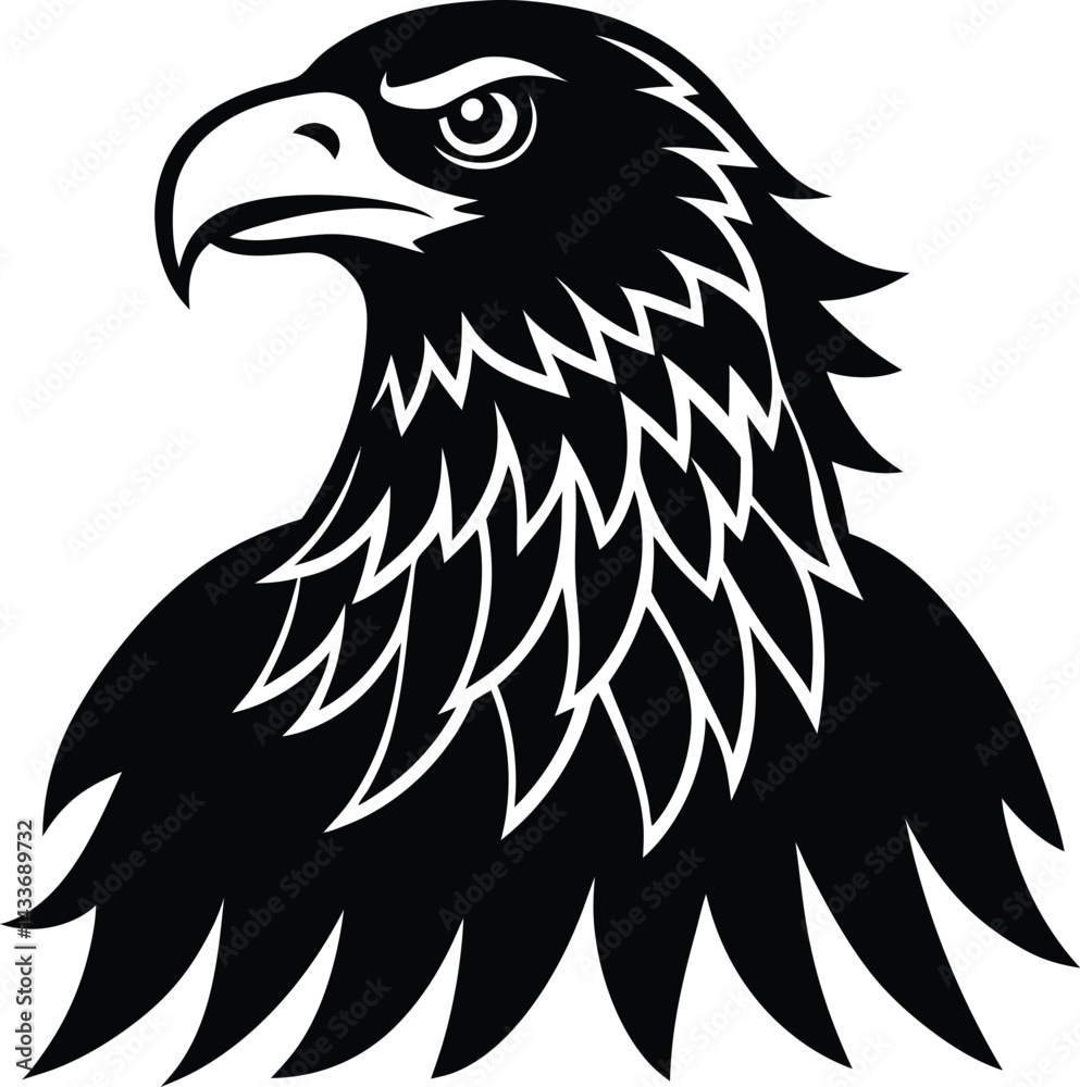 Obraz premium eagle head vector illustration