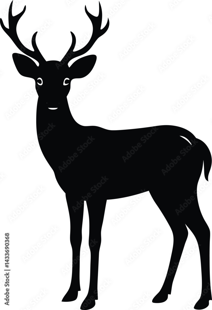 Obraz premium deer silhouette vector
