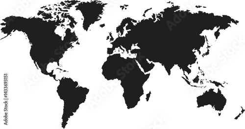 Map of asia in flat style