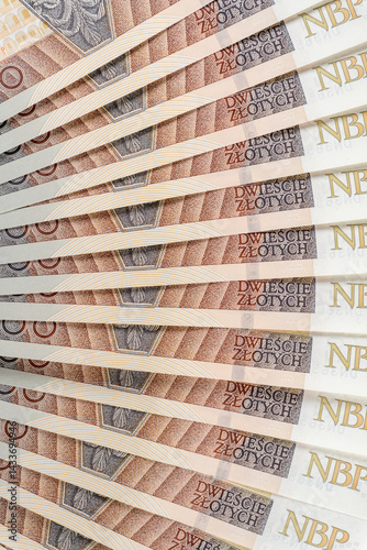 Obraz na płótnie Polish banknotes w salonie