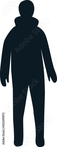 Wallpaper Mural Vector silhouette of a man on isolated white background Torontodigital.ca